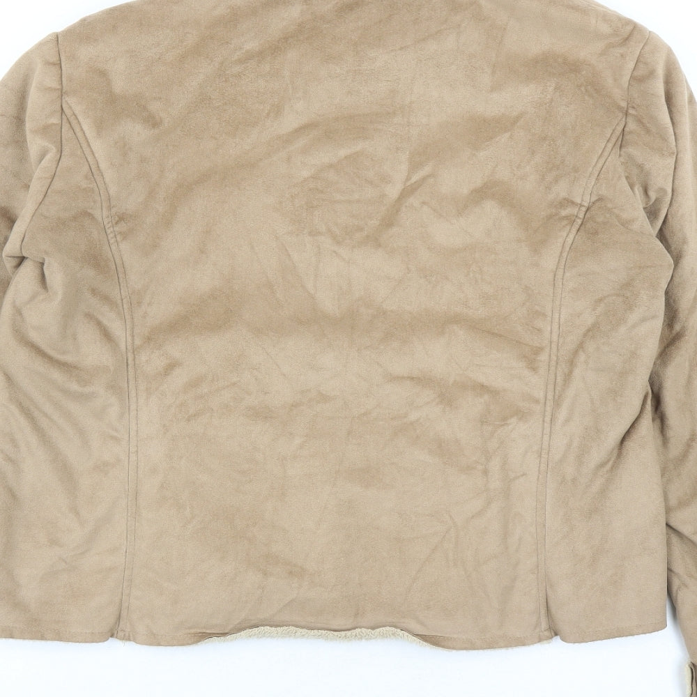 EWM Womens Brown Jacket Size 16 Button