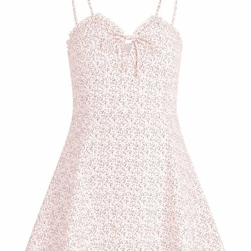 CBR Womens Pink Floral Cotton Mini Size S V-Neck Zip