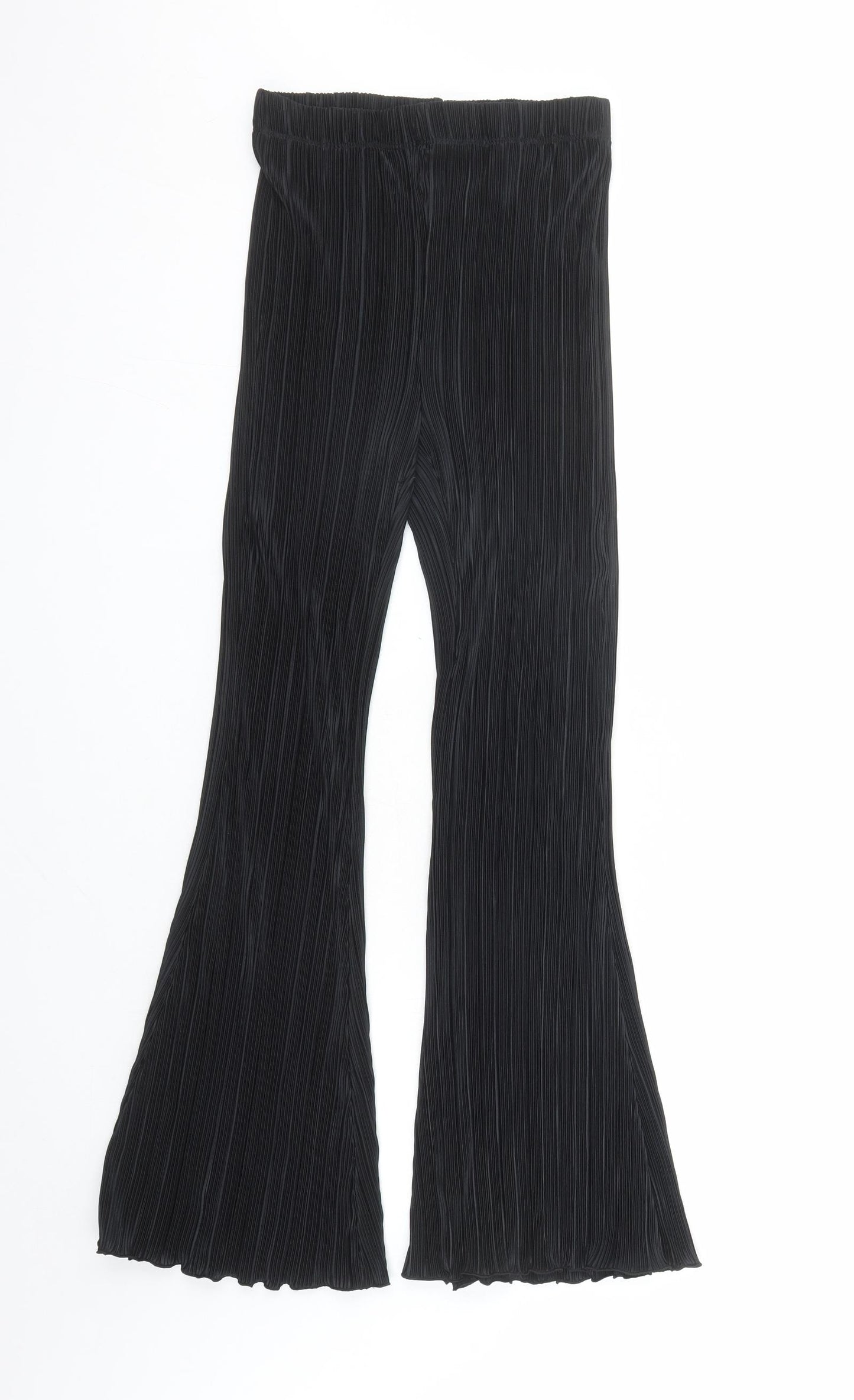 Divided by H&M Womens Black Polyester Trousers Size XS L30 in Regular - Elasticated Waist