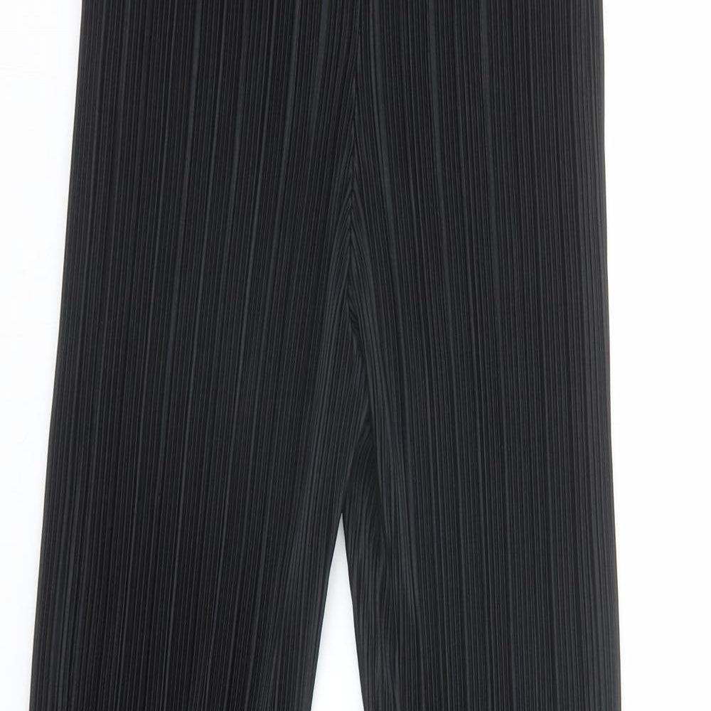 Divided by H&M Womens Black Polyester Trousers Size XS L30 in Regular - Elasticated Waist