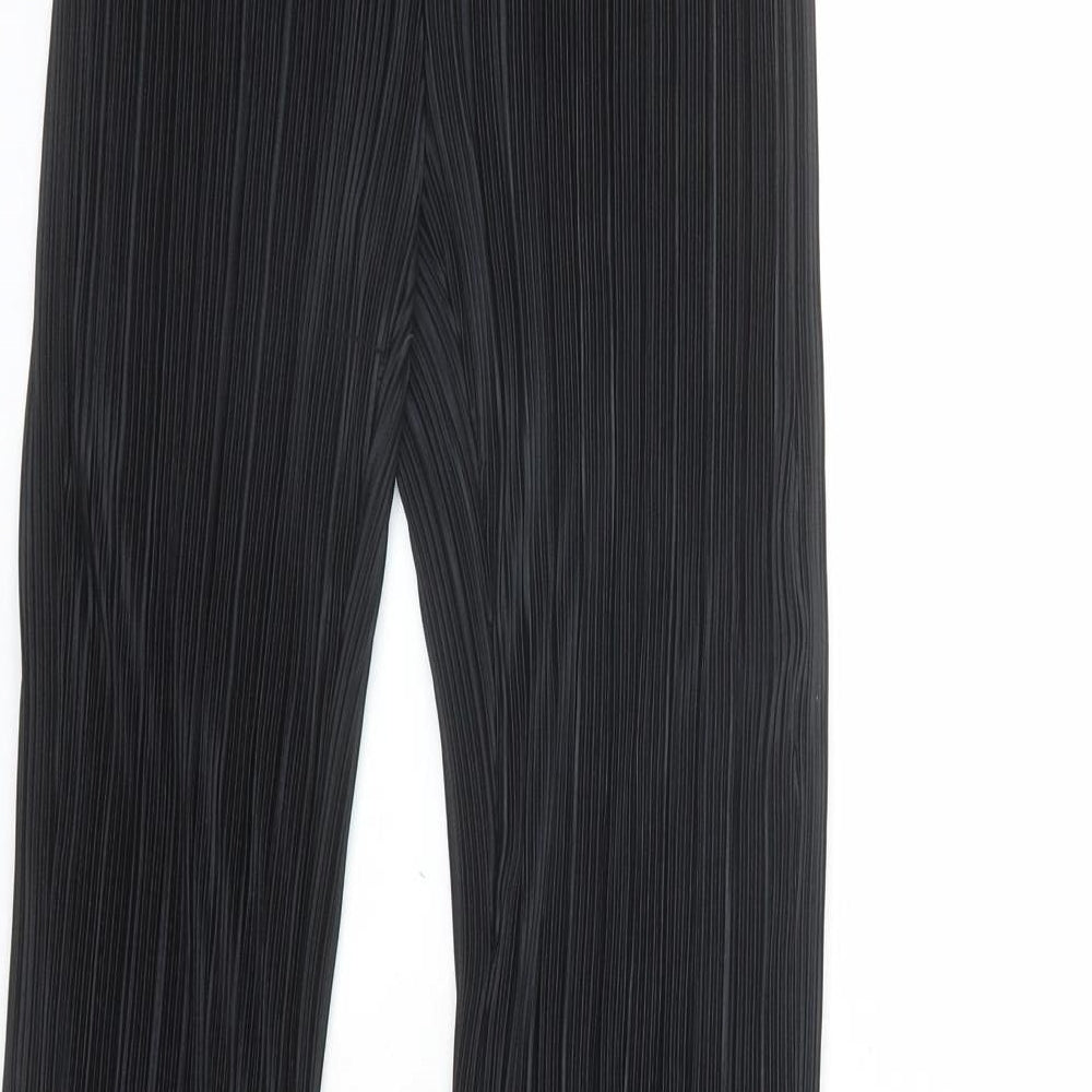 Divided by H&M Womens Black Polyester Trousers Size XS L30 in Regular - Elasticated Waist