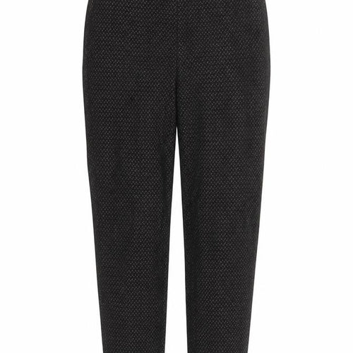 New Look Womens Black Geometric Nylon Trousers Size 8 L27 in Regular Zip