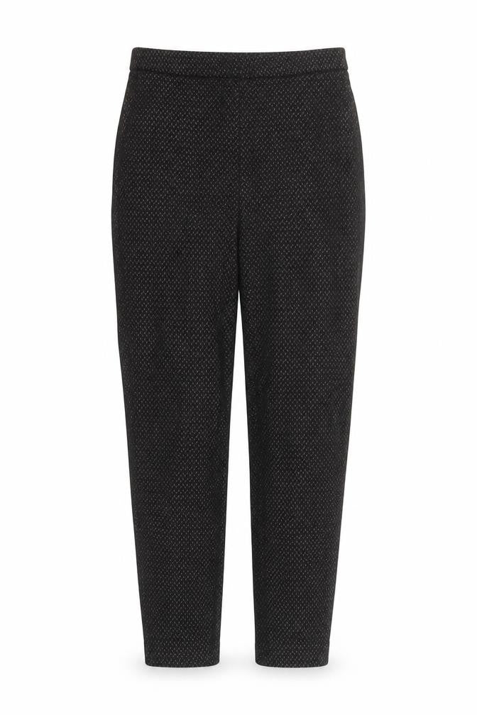 New Look Womens Black Geometric Nylon Trousers Size 8 L27 in Regular Zip
