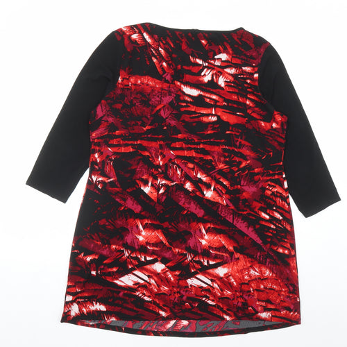 Julien Macdonald Womens Multicoloured Geometric Polyester Tunic Blouse Size 16 Round Neck
