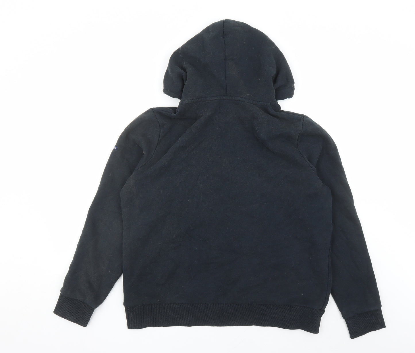 Superdry Womens Blue Cotton Full Zip Hoodie Size 16 Zip