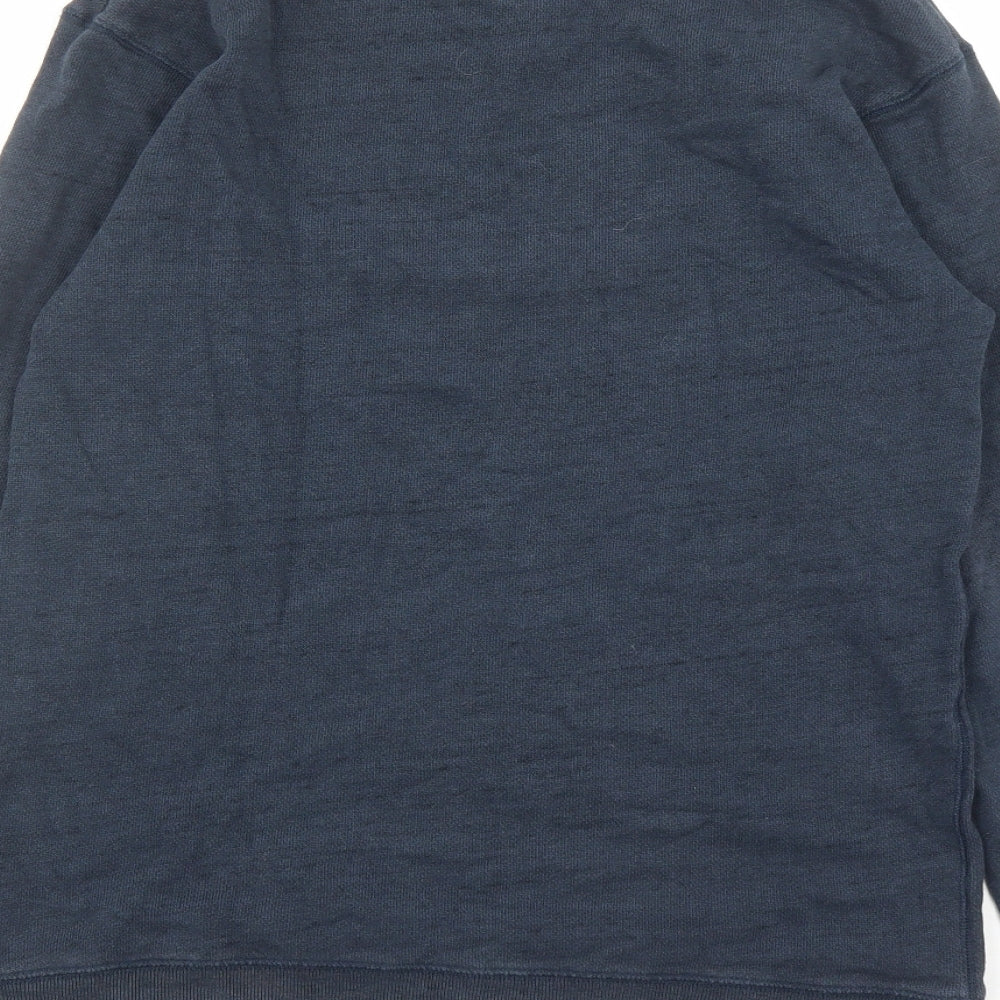 Jack Wills Womens Blue Cotton Pullover Sweatshirt Size 6 Pullover