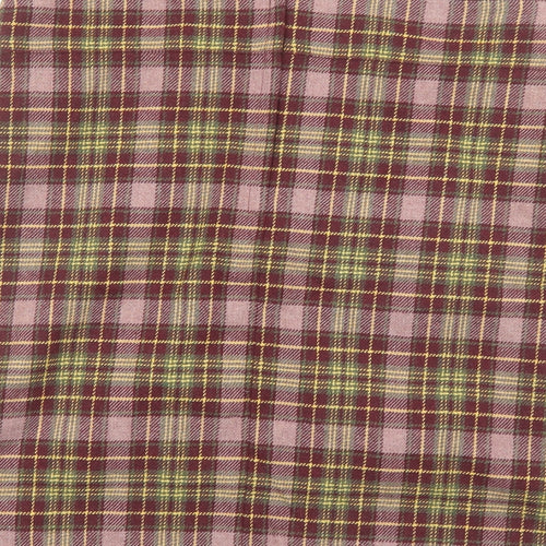 Sasha Womens Purple Plaid Wool A-Line Skirt Size 14 Zip