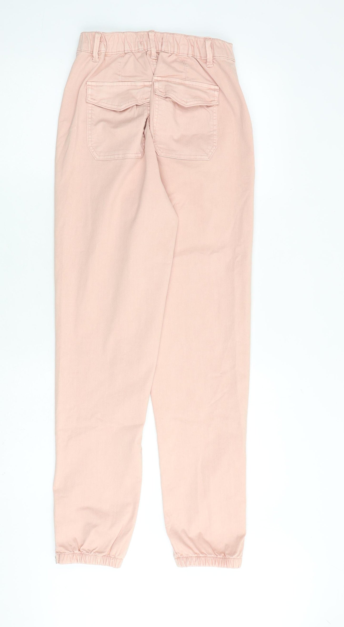 Marks and Spencer Womens Pink Cotton Straight Jeans Size 6 L30 in Regular Zip