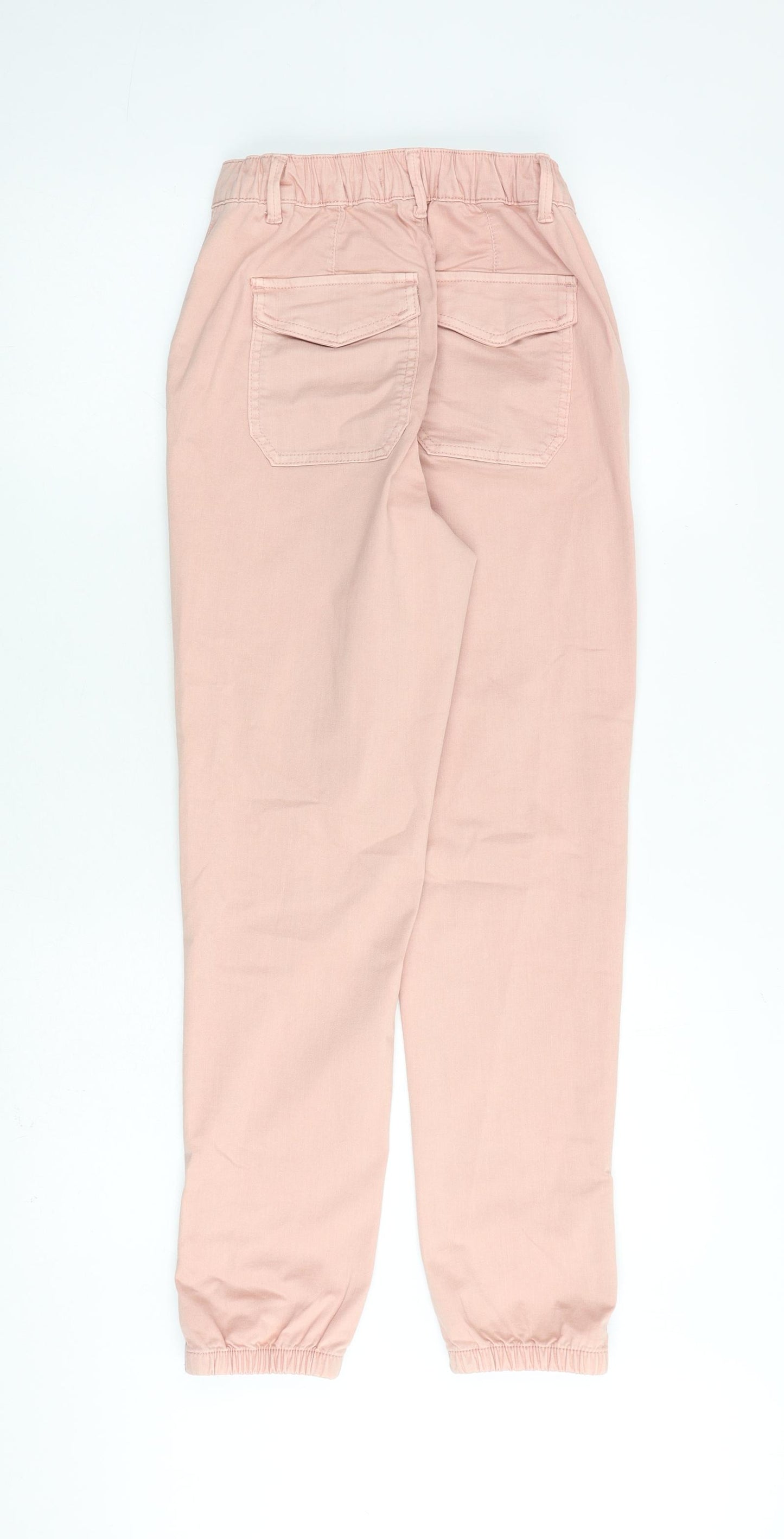 Marks and Spencer Womens Pink Cotton Straight Jeans Size 6 L28 in Regular Zip