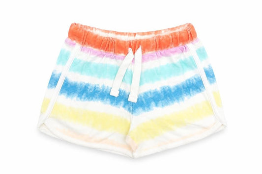 Marks and Spencer Girls Multicoloured 100% Cotton Sweat Shorts Size 4-5 Years Regular Tie