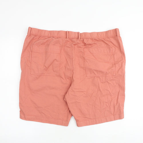 Marks and Spencer Mens Pink Cotton Cargo Shorts Size 44 in L9 in Regular Zip