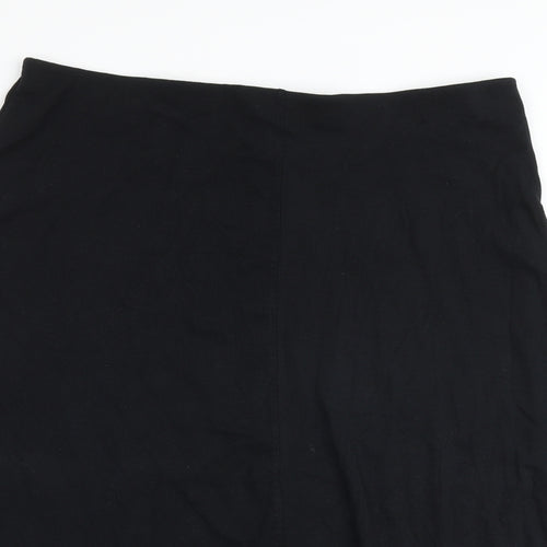 Marks and Spencer Womens Black Cotton Flare Skirt Size 18