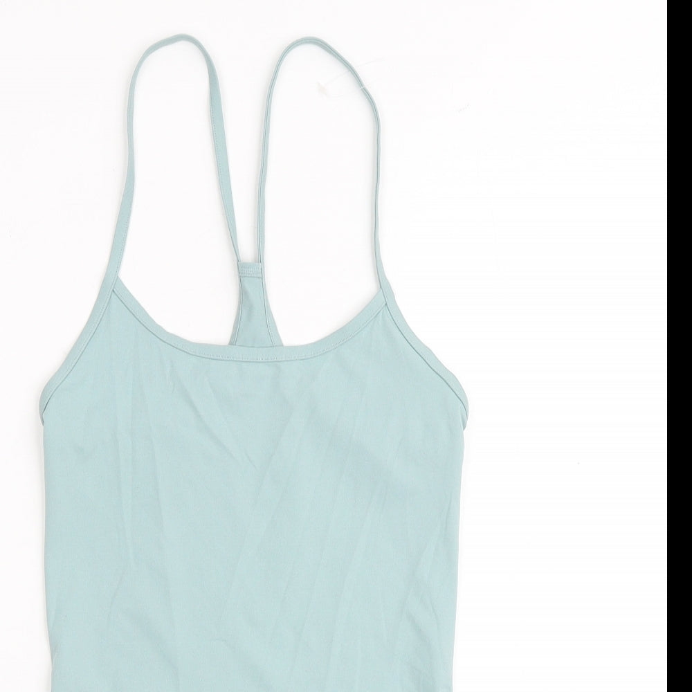 GOODMOVE Womens Green Polyester Camisole Tank Size 6 Scoop Neck Pullover