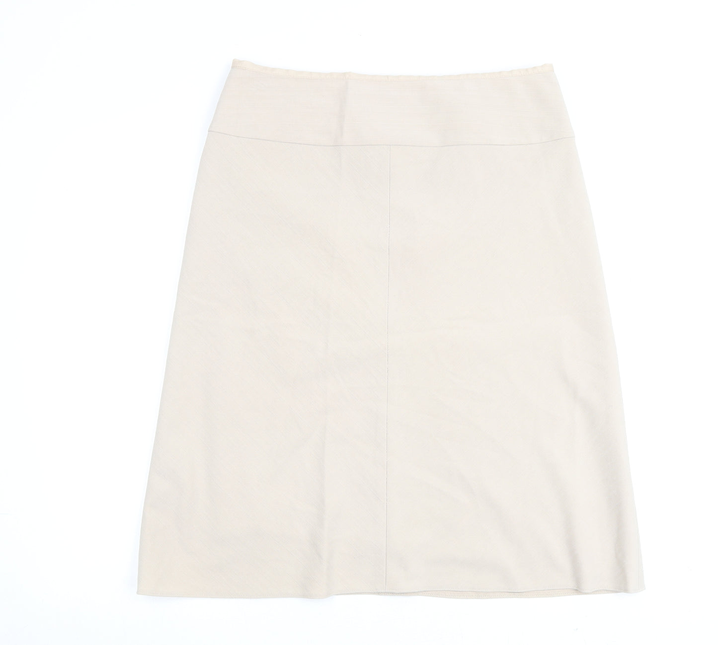 E-vie Womens Beige Polyester A-Line Skirt Size 12 Zip