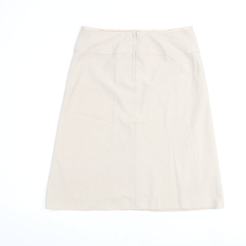 E-vie Womens Beige Polyester A-Line Skirt Size 12 Zip