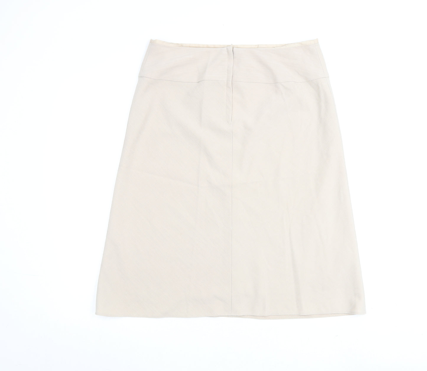 E-vie Womens Beige Polyester A-Line Skirt Size 12 Zip