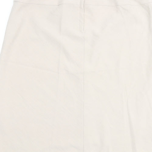 E-vie Womens Beige Polyester A-Line Skirt Size 12 Zip