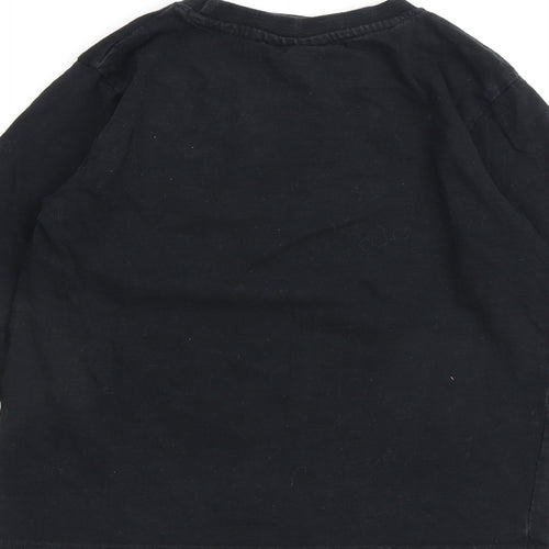 Minecraft Boys Black 100% Cotton Basic T-Shirt Size 7-8 Years Round Neck Pullover