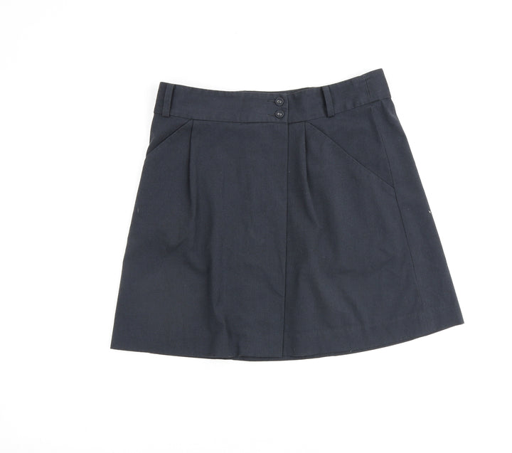 Gap Womens Grey Polyester A-Line Skirt Size 10 Button