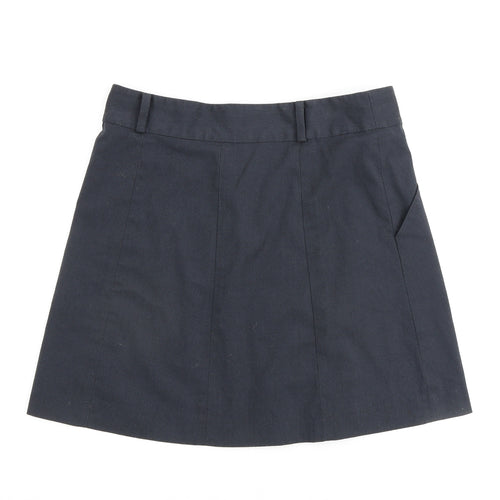 Gap Womens Grey Polyester A-Line Skirt Size 10 Button