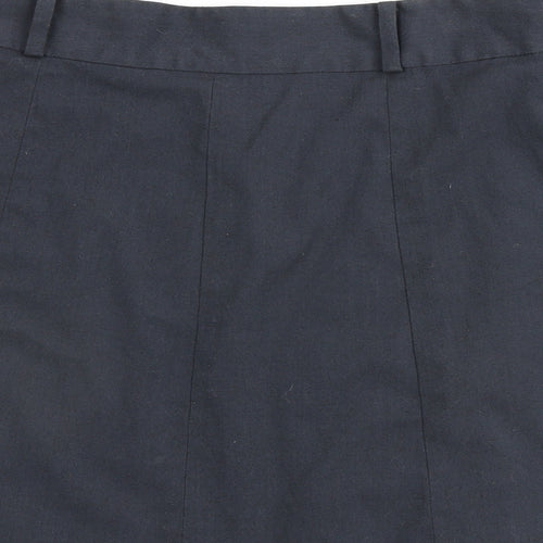 Gap Womens Grey Polyester A-Line Skirt Size 10 Button