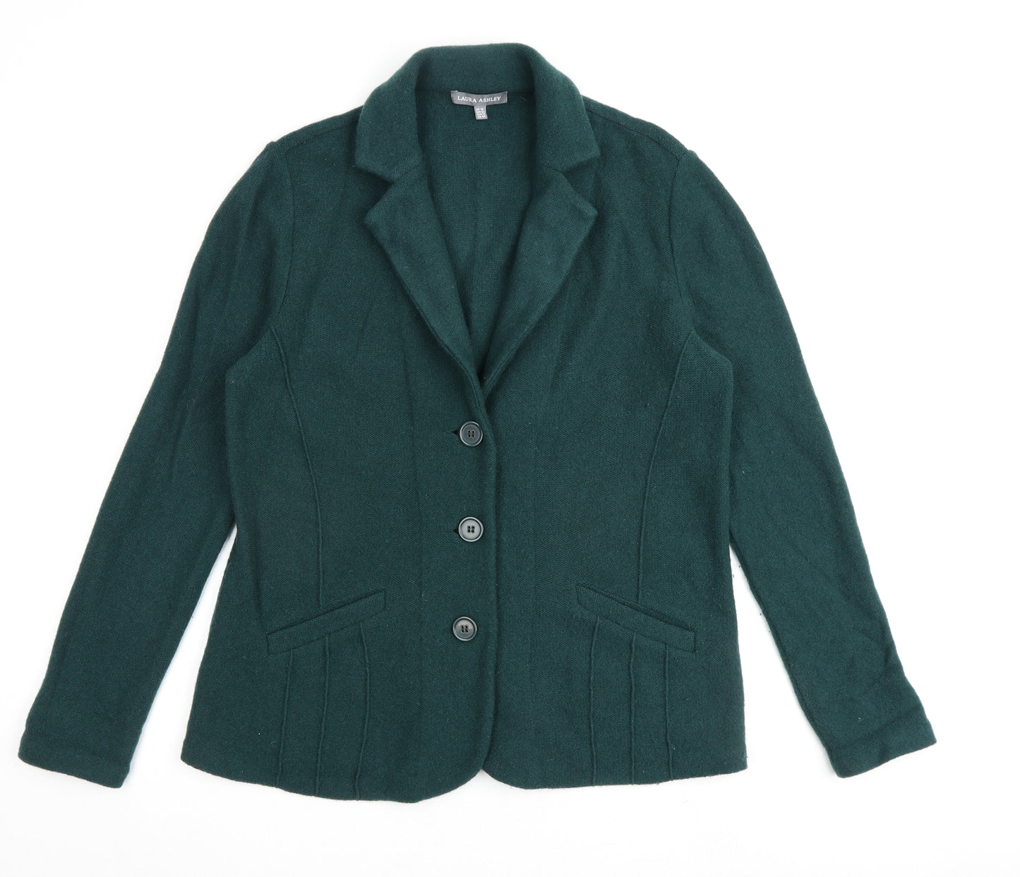 Laura Ashley Womens Green Jacket Coatigan Size 16 Button