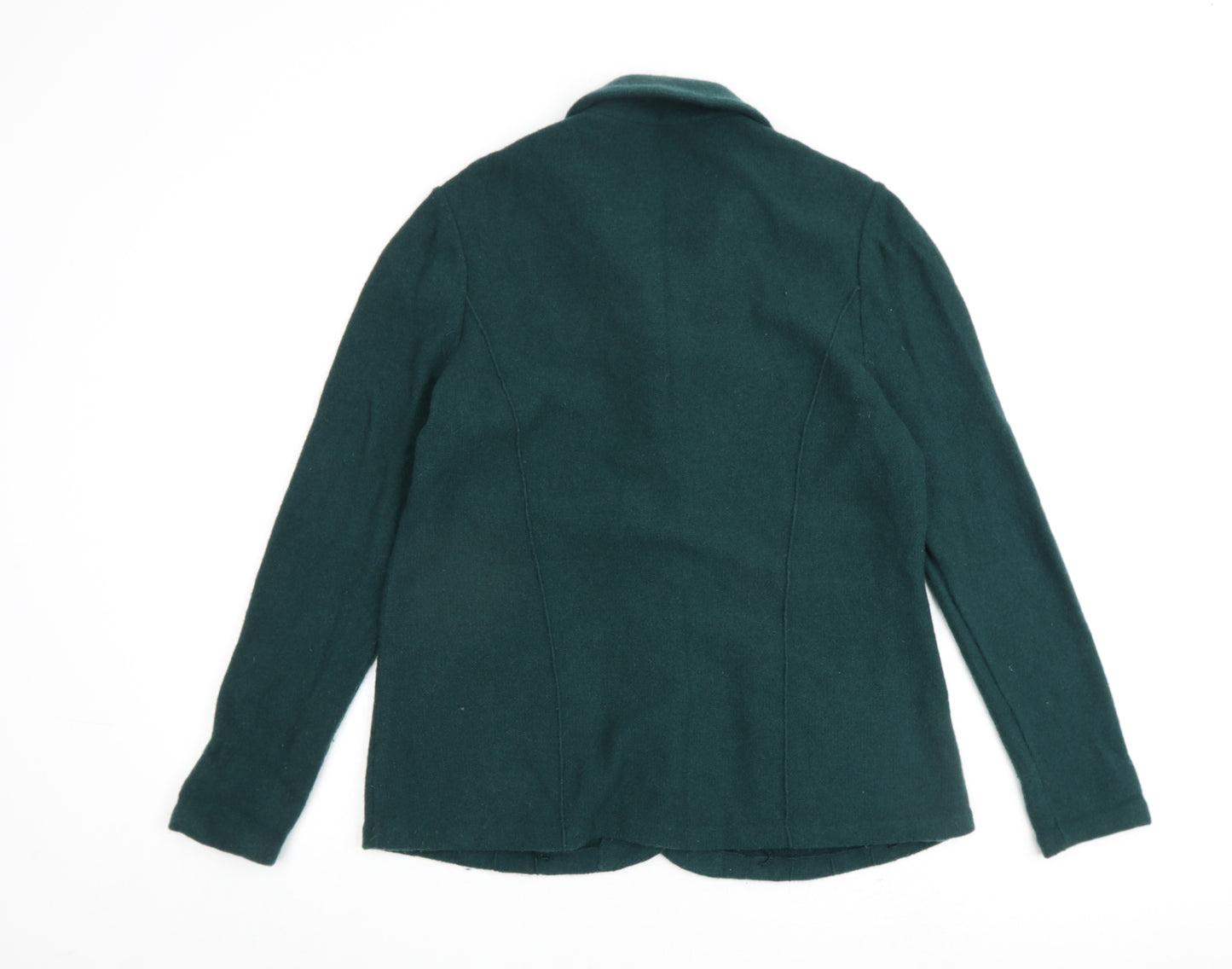 Laura Ashley Womens Green Jacket Coatigan Size 16 Button
