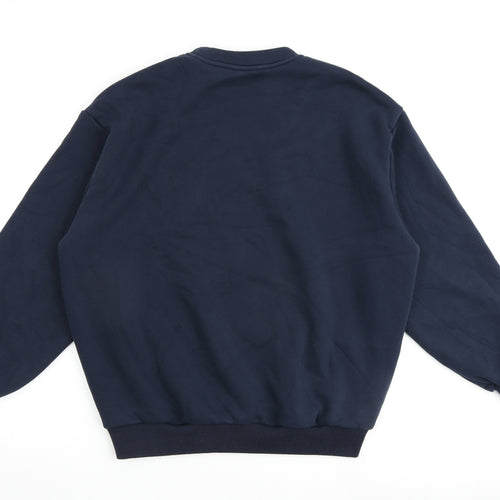 Honore Womens Blue Cotton Pullover Sweatshirt Size 12 Pullover