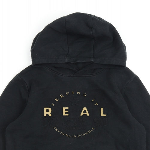 NEXT Boys Black Cotton Pullover Hoodie Size 10 Years Pullover