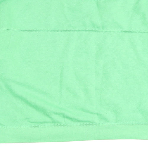 Zara Womens Green Cotton Pullover Sweatshirt Size M Pullover