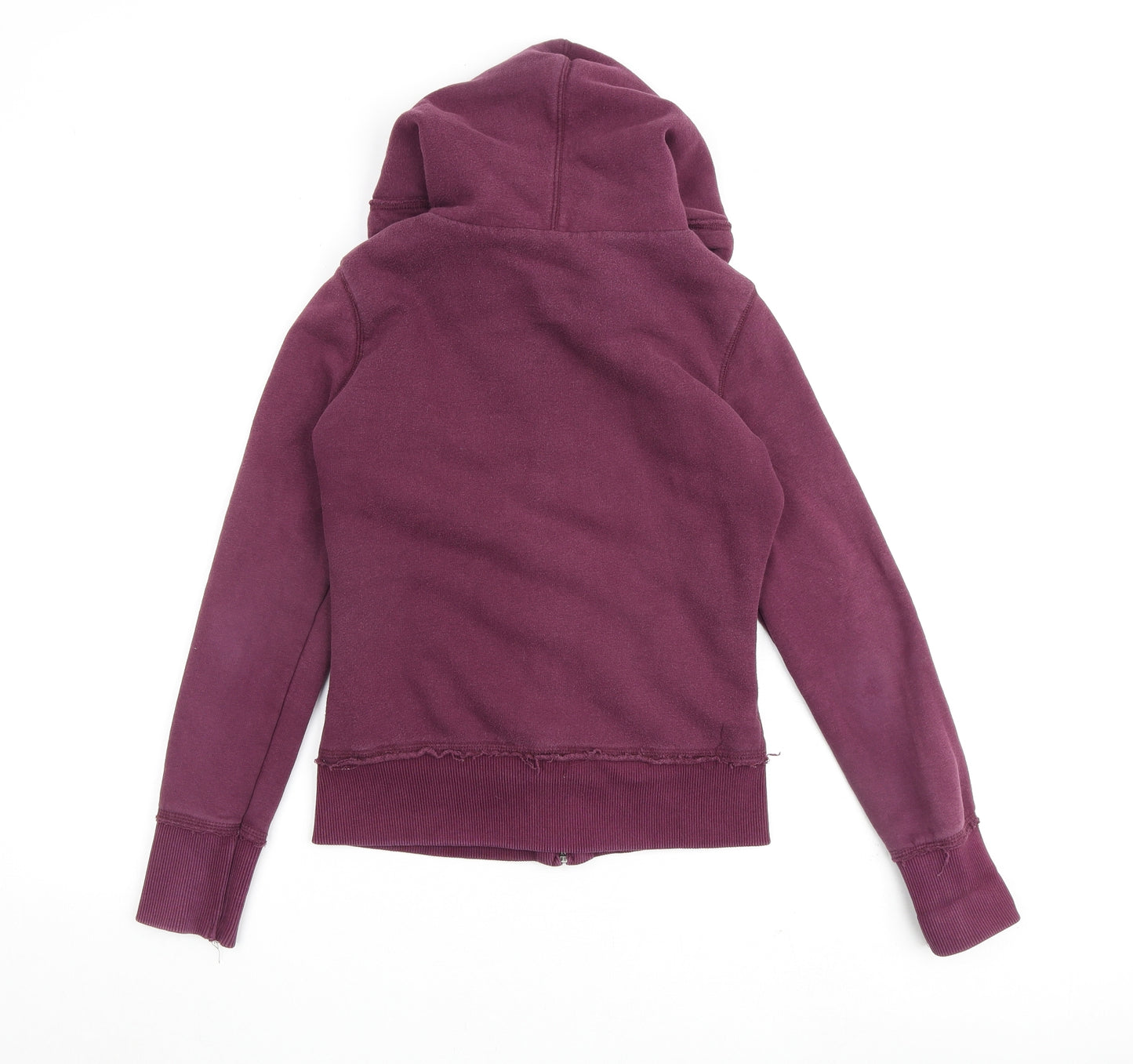 H&M Womens Purple Cotton Full Zip Hoodie Size S Zip