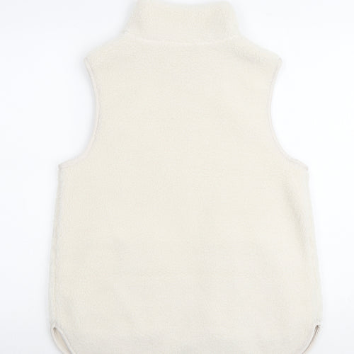 Marks and Spencer Womens Ivory Gilet Jacket Size 10 Zip