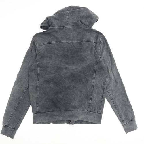 Pull&Bear Womens Grey Cotton Full Zip Hoodie Size M Zip
