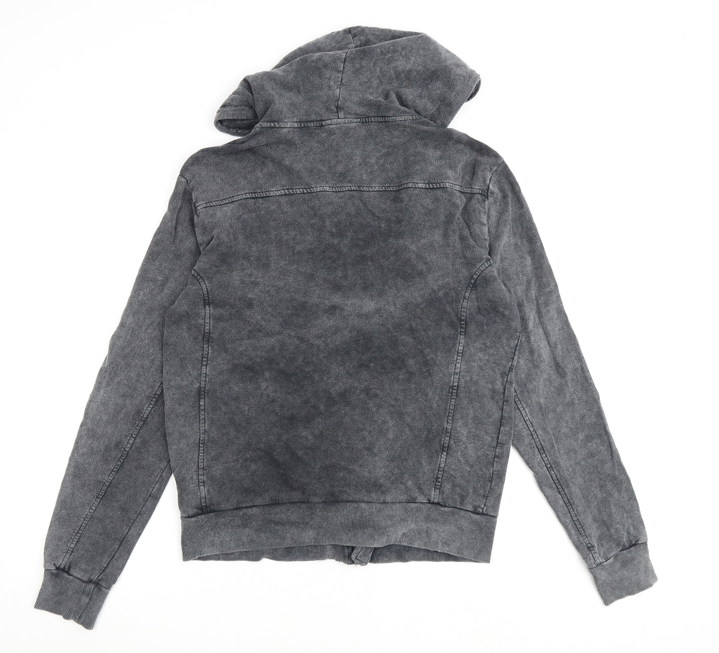 Pull&Bear Womens Grey Cotton Full Zip Hoodie Size M Zip