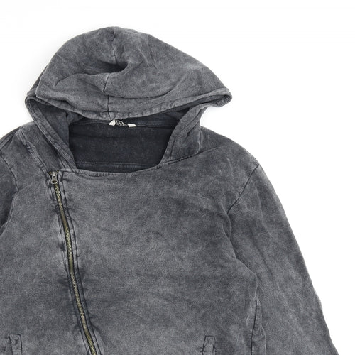 Pull&Bear Womens Grey Cotton Full Zip Hoodie Size M Zip