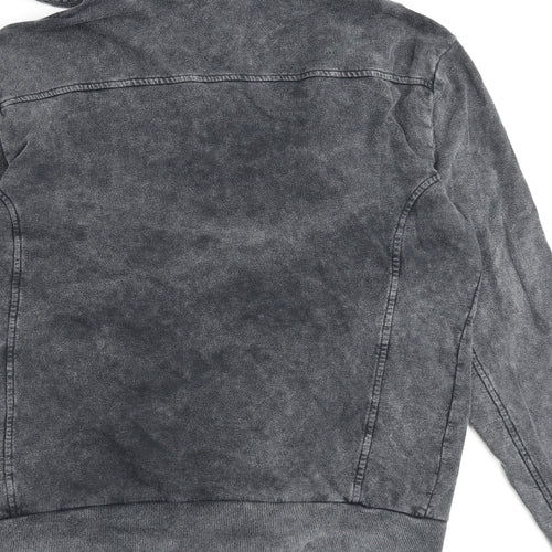 Pull&Bear Womens Grey Cotton Full Zip Hoodie Size M Zip