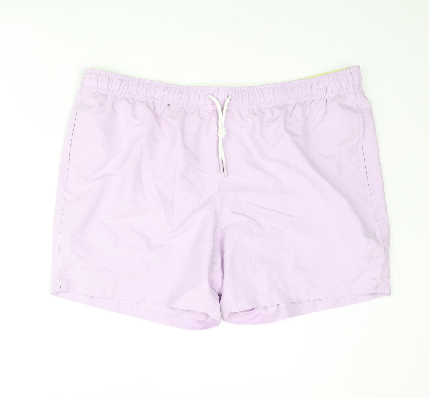 Marks and Spencer Mens Purple Polyester Sweat Shorts Size 2XL Regular Drawstring - Swim Shorts