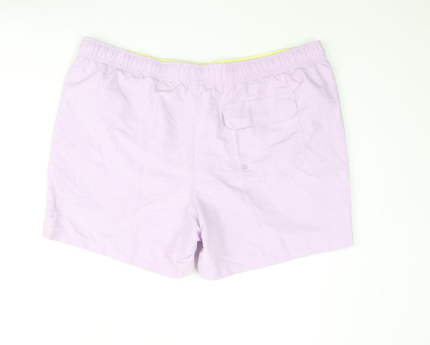 Marks and Spencer Mens Purple Polyester Sweat Shorts Size 2XL Regular Drawstring - Swim Shorts