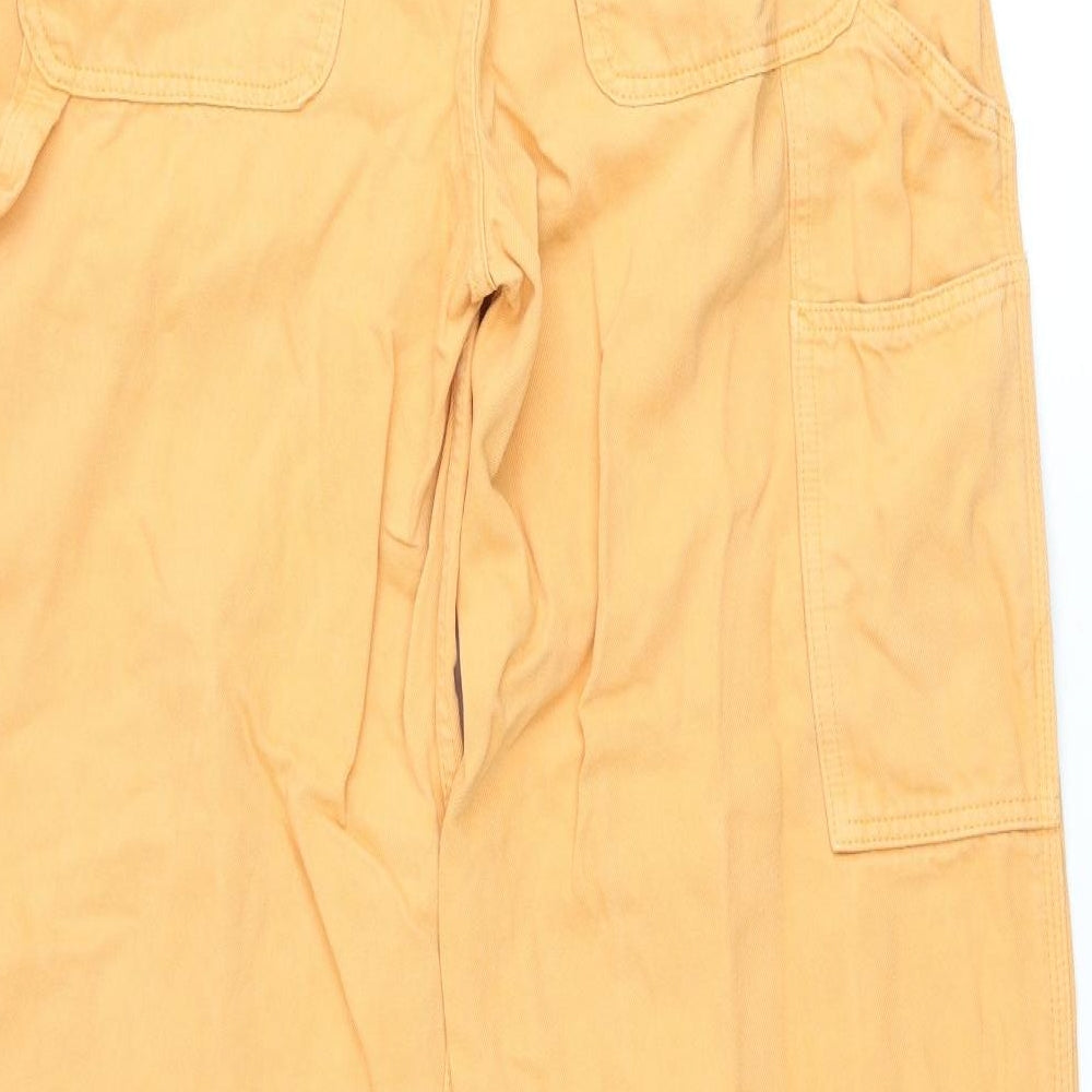 ASOS Womens Orange Cotton Mom Jeans Size 28 in L32 in Regular Zip - Cargo