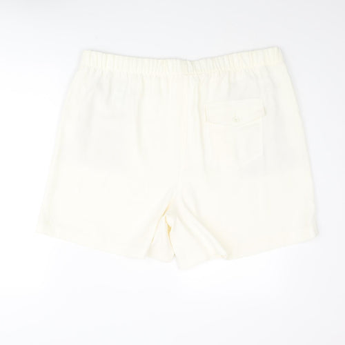 Marks and Spencer Womens Ivory Polyester Basic Shorts Size 20 L6 in Regular Pull On