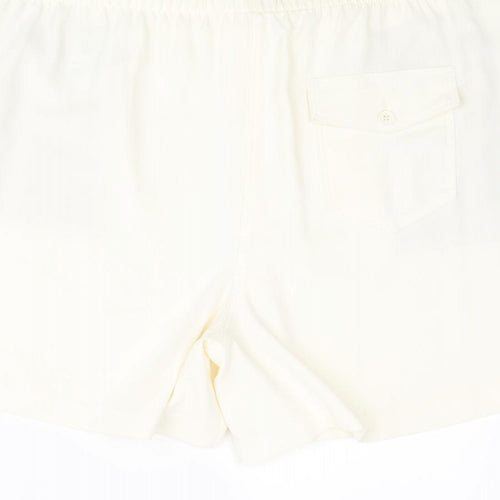 Marks and Spencer Womens Ivory Polyester Basic Shorts Size 20 L6 in Regular Pull On