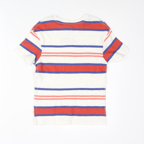 Marks and Spencer Boys Multicoloured Spotted Cotton Basic T-Shirt Size 6-7 Years Crew Neck Pullover - Arizona Major League Bull