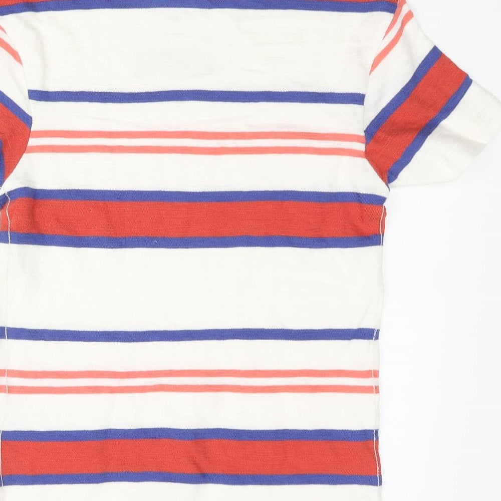 Marks and Spencer Boys Multicoloured Spotted Cotton Basic T-Shirt Size 6-7 Years Crew Neck Pullover - Arizona Major League Bull