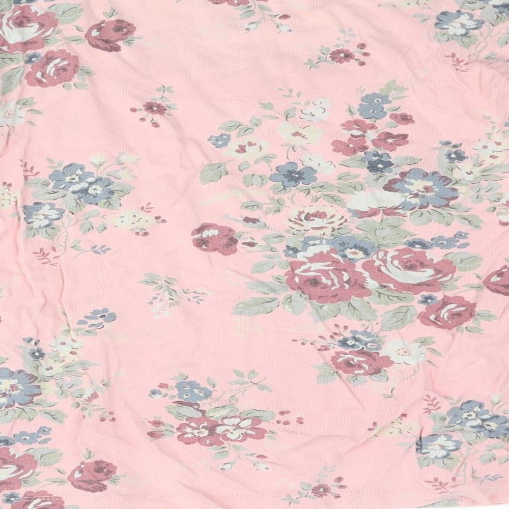 Boden Womens Pink Geometric Cotton Basic T-Shirt Size 20 Scoop Neck - Polka Dot Floral