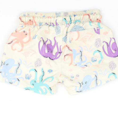 Marks and Spencer Baby Multicoloured Geometric Polyester Jogger Trousers Size 0-3 Months Drawstring - Octopus Swim Short