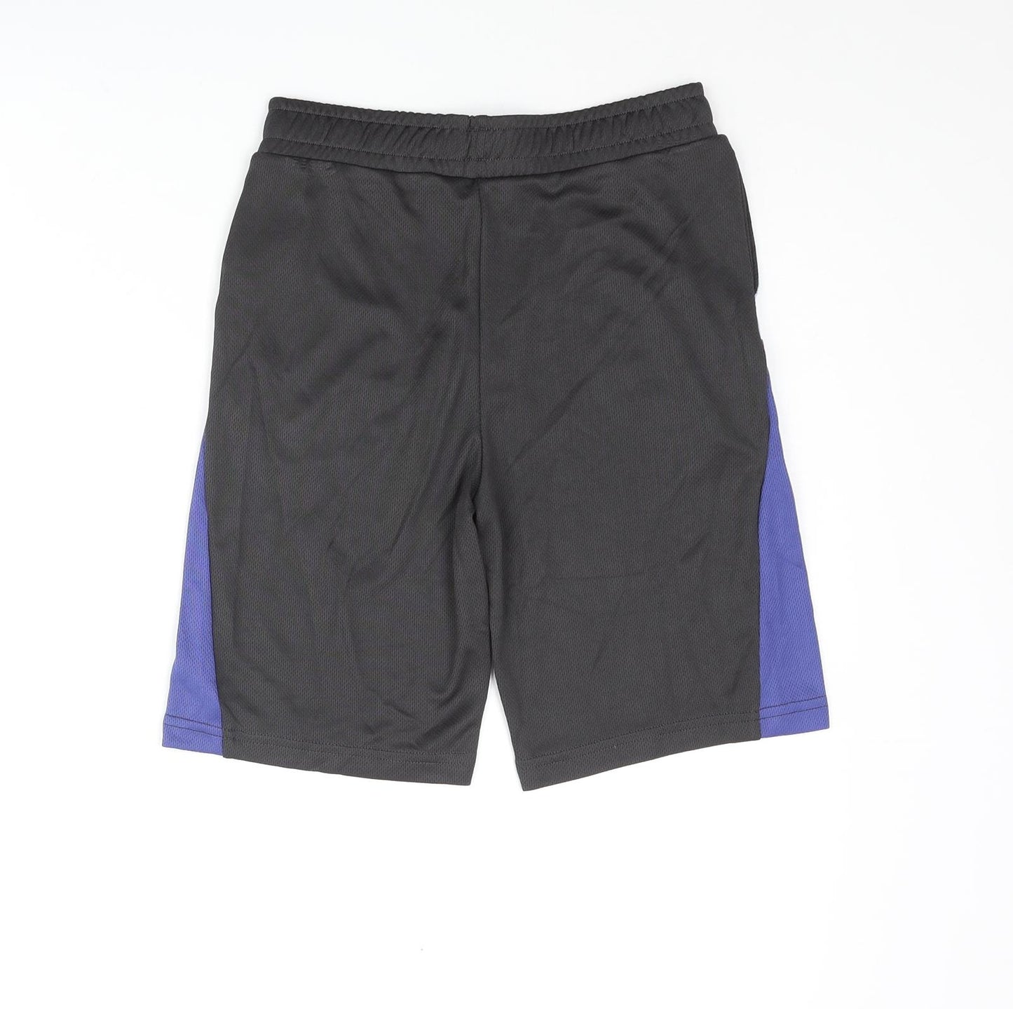 Marks and Spencer Boys Green Polyester Sweat Shorts Size 8-9 Years L9 in Regular - NYC Taped Side