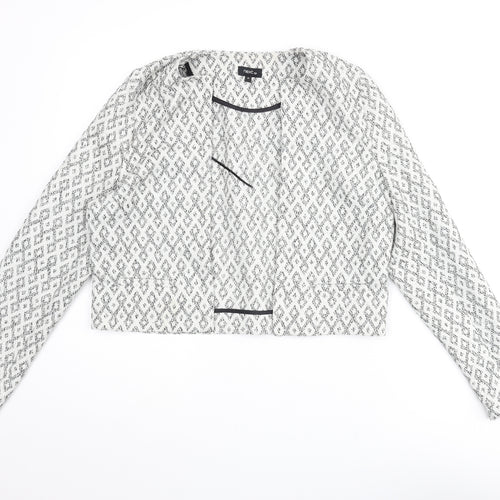 NEXT Womens Ivory Geometric Jacket Size 10