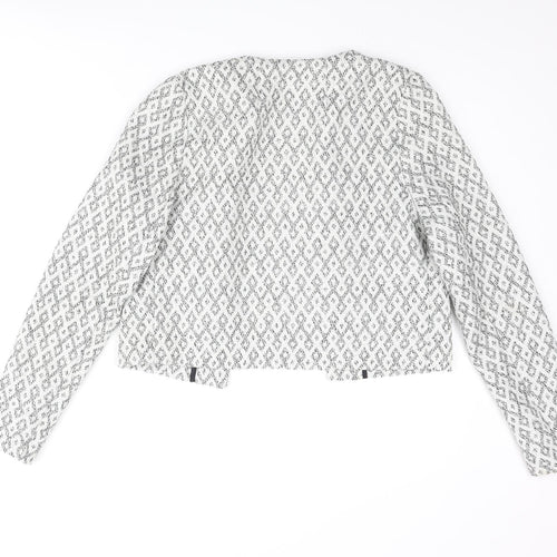 NEXT Womens Ivory Geometric Jacket Size 10