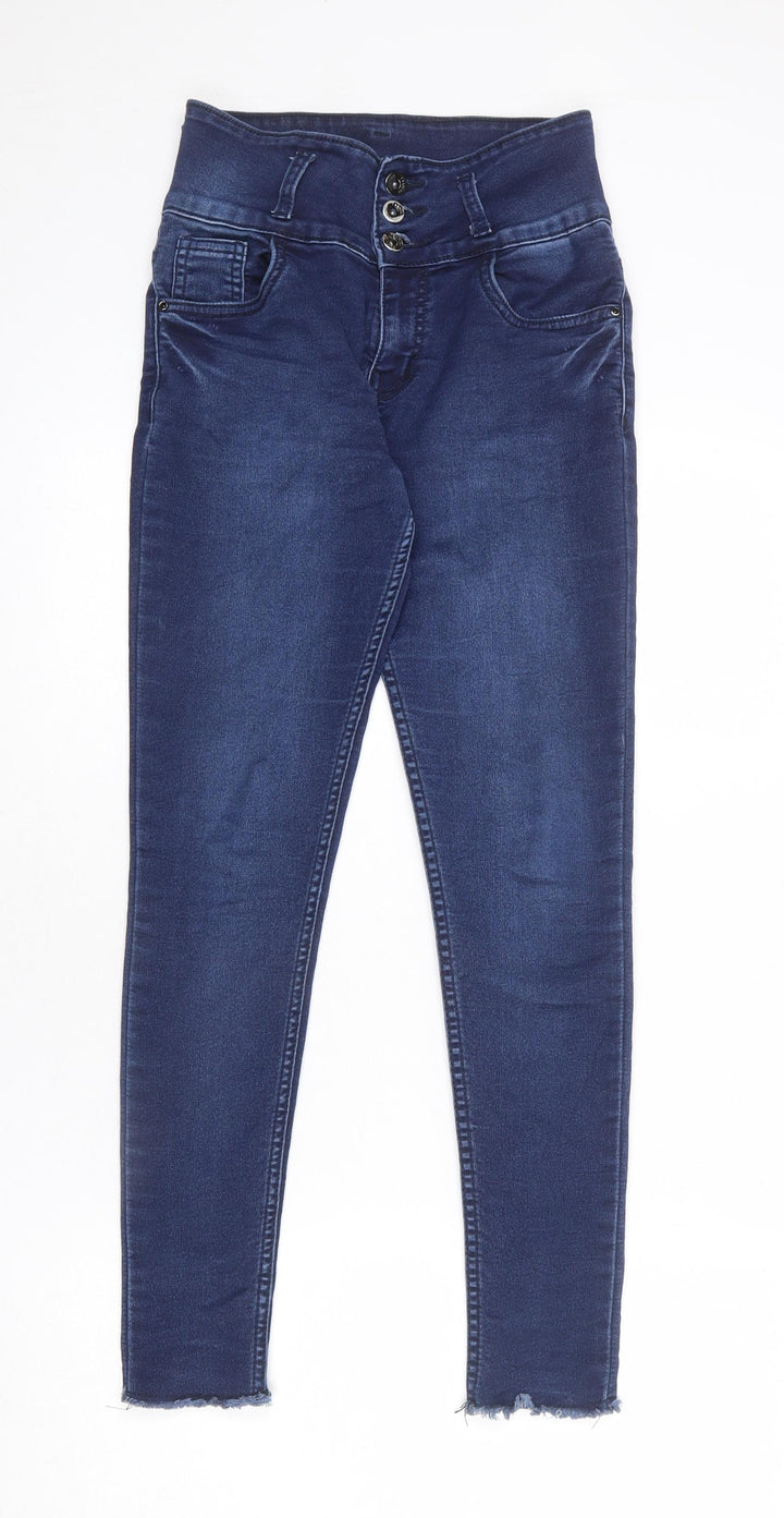 High Star Womens Blue Cotton Skinny Jeans Size 28 in L26 in Regular Zip