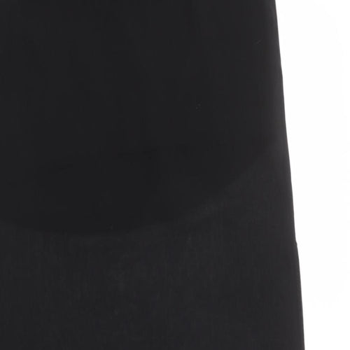 New Look Womens Black Polyester Tunic Blouse Size 10 Round Neck - Sheer